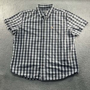 Carhartt Button-Up shirt Mens 2XL Plaid Pocket Work farm